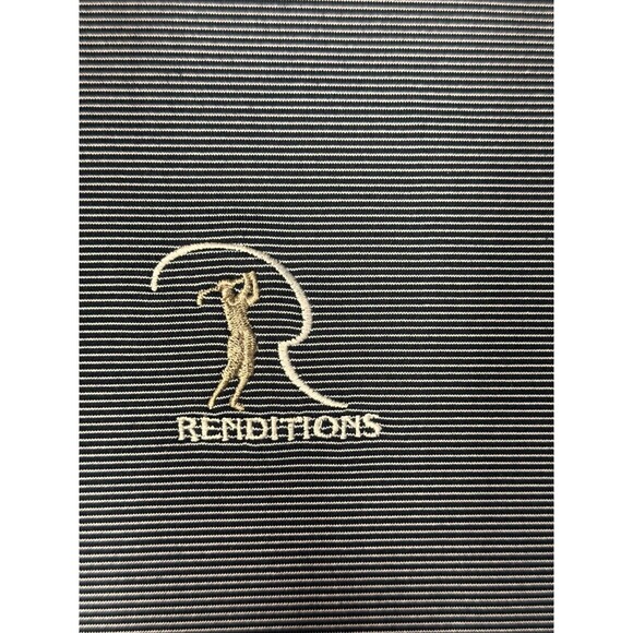 Nike Golf Dri-FIT UV Polo Shirt XL Gray Striped Renditions Logo Men's Performanc - Picture 12 of 12